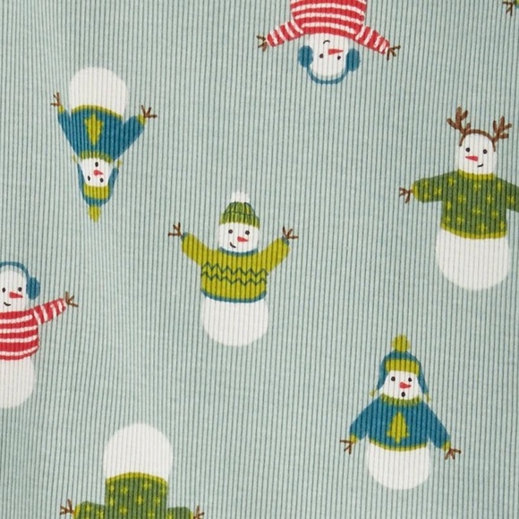 Carter's Just One You Toddler Holiday green snowman Pajama Set - Picture 3 of 3